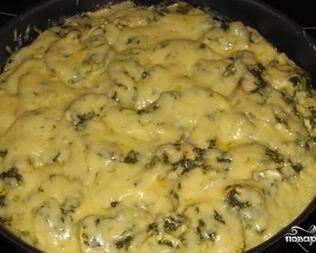 Картофель с фаршем и кабачками