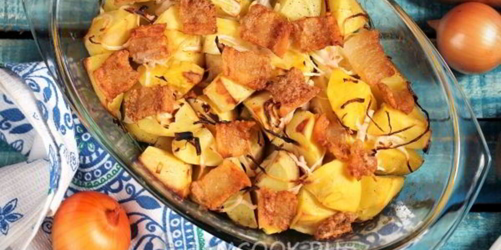 Рецепт картошки с салом в духовке