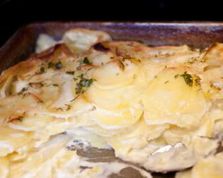 Картошка со сливками в духовке