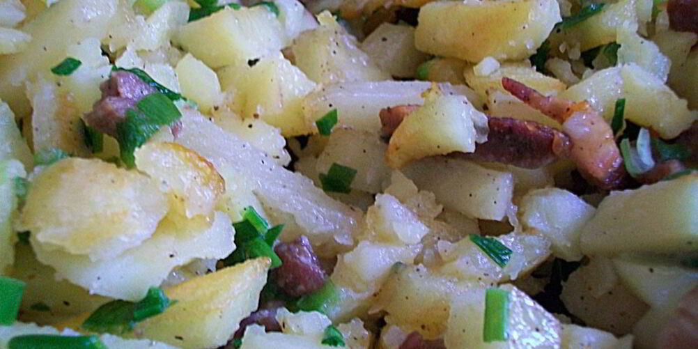 Рецепт картошки жаренной с салом