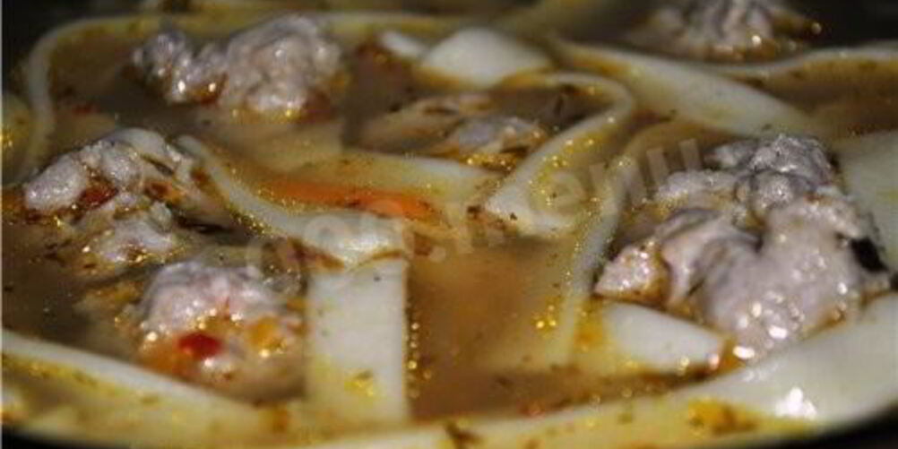 Рецепт лапши с фрикадельками