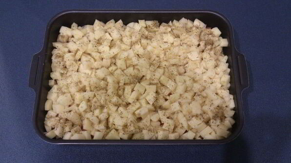 молодой картофель с курицей