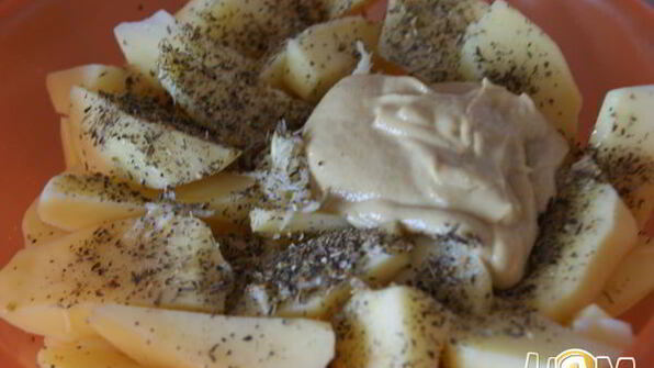 печеный картофель с горчицей