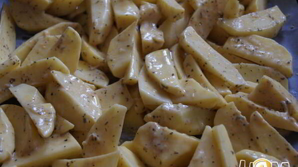 печеный картофель с горчицей