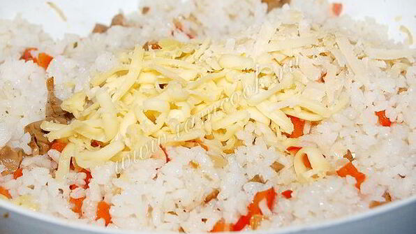рис с грибами