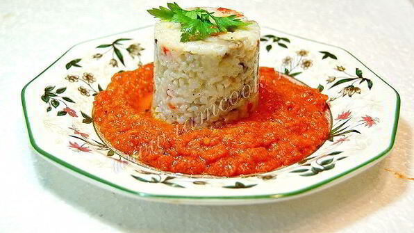 рис с грибами