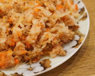 Рис с куриным фаршем