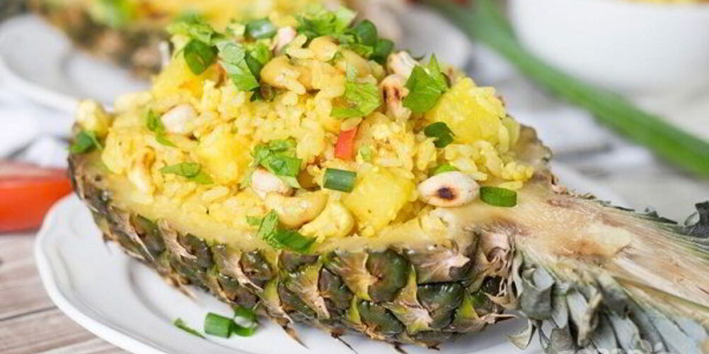 Рецепт тайского риса с курицей и ананасом