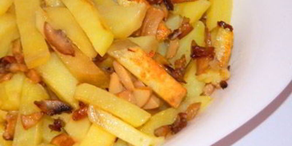 Рецепт жареной картошки с шампиньонами