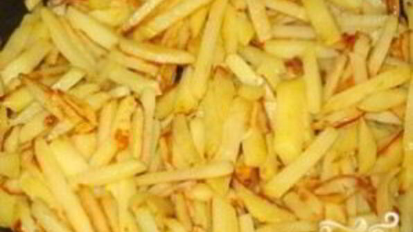 жареная картошка с шампиньонами