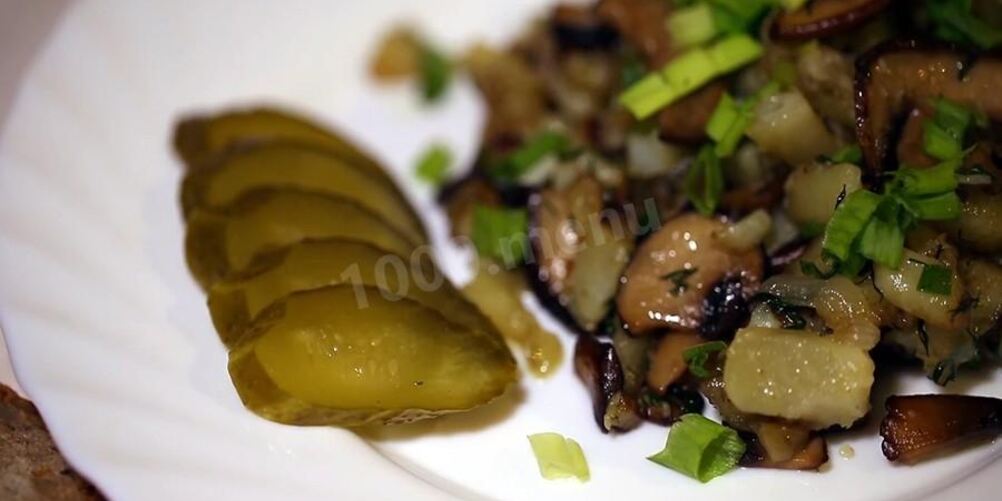 Рецепт жареного картофеля с королевскими шампиньонами