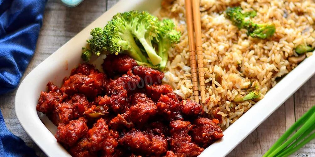 Рецепт жареного риса с курицея и овощами