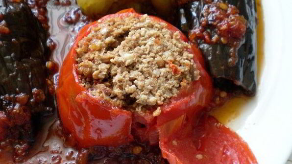 бадымджан, бибяр, помидор долмасы