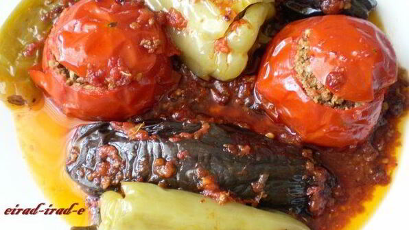 бадымджан, бибяр, помидор долмасы