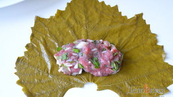 долма из виноградных листьев