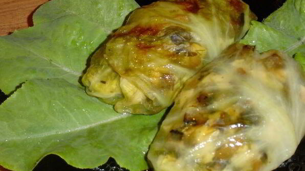 голубцы с грибами и брынзой