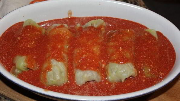 голубцы с отрубями, гречей и горгонзолой