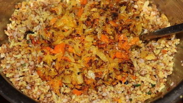 голубцы с отрубями, гречей и горгонзолой