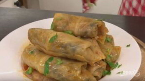 постные голубцы с грибами