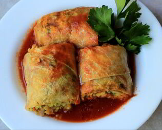 Постные голубцы с шампиньонами