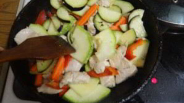 гречневая лапша с курицей