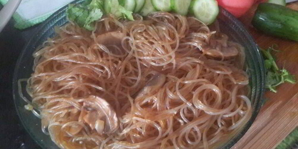 Рецепт грибной лапши по-шанхайски