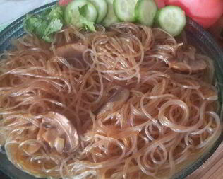 Грибная лапша по-шанхайски