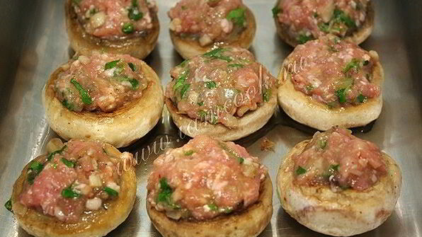 фаршированные шампиньоны с фаршем