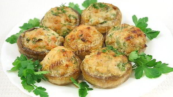 фаршированные шампиньоны с фаршем