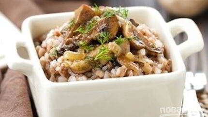 Грибы с гречкой