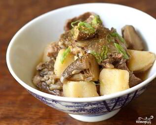 Грибы шиитаке с картошкой