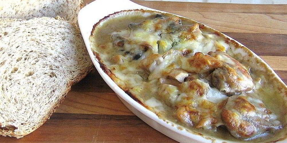 Рецепт грибов запеченных в сметане