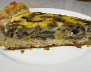 Куриное лукошко с грибным омлетом