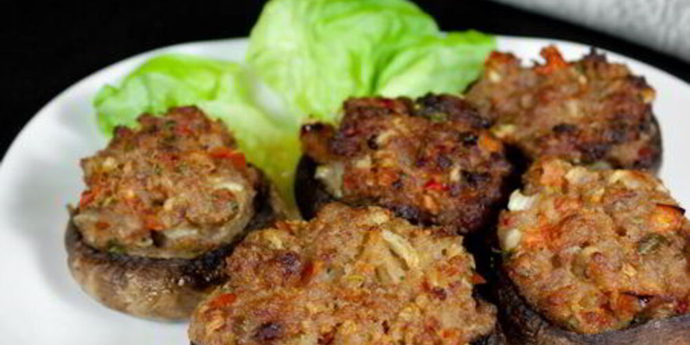 Рецепт шампиньонов, фаршированных мясом