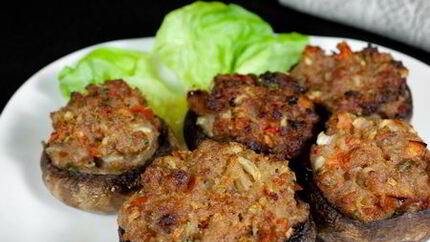Шампиньоны, фаршированные мясом