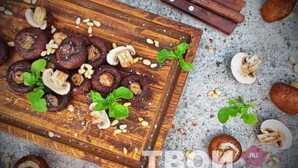 Шампиньоны гриль