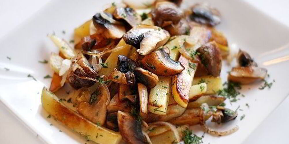 Рецепт шампиньонов с картошкой