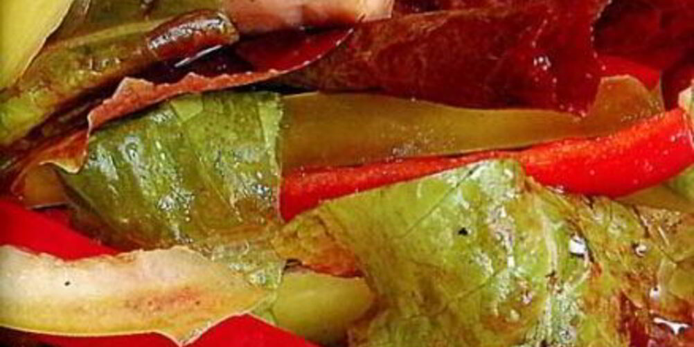 Рецепт шампиньонов, тушенных с перцем