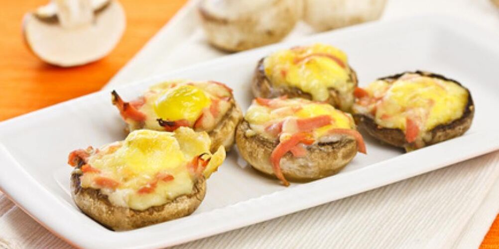 Рецепт шляпок шампиньонов, фаршированные перепелиными яйцами