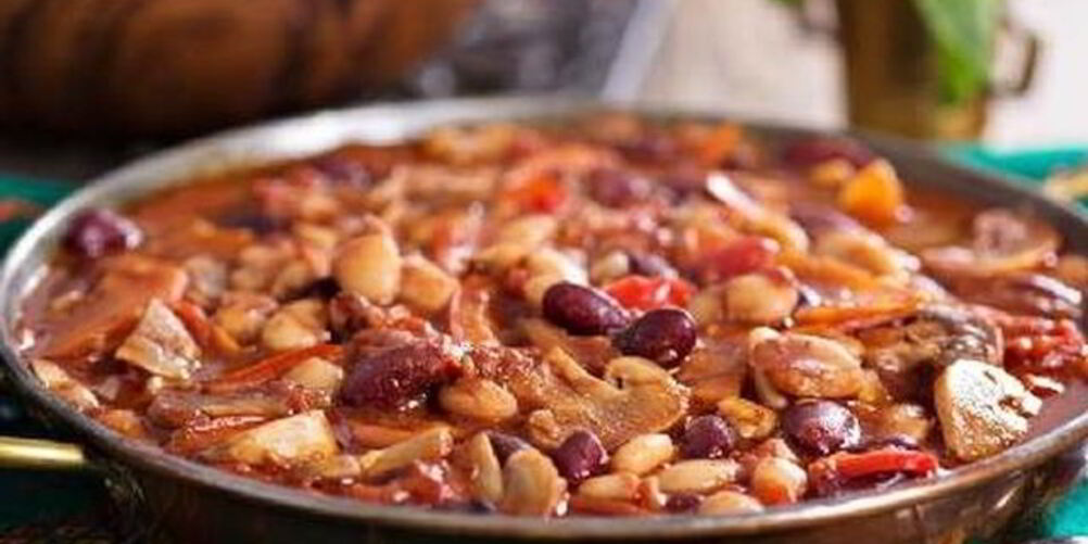 Рецепт тушеных грибов с фасолью