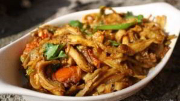 жареные вешенки с луком