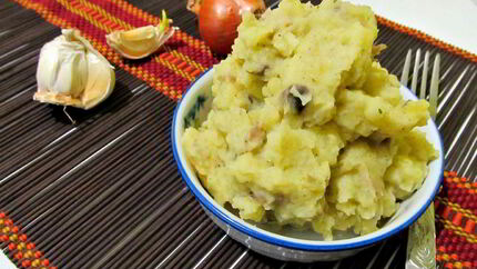 Картофельное пюре с шампиньонами