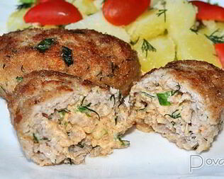 Котлеты с творожным сыром