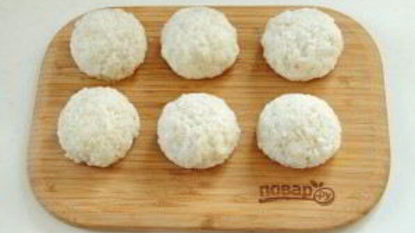 рыбные котлеты в рисовом кляре