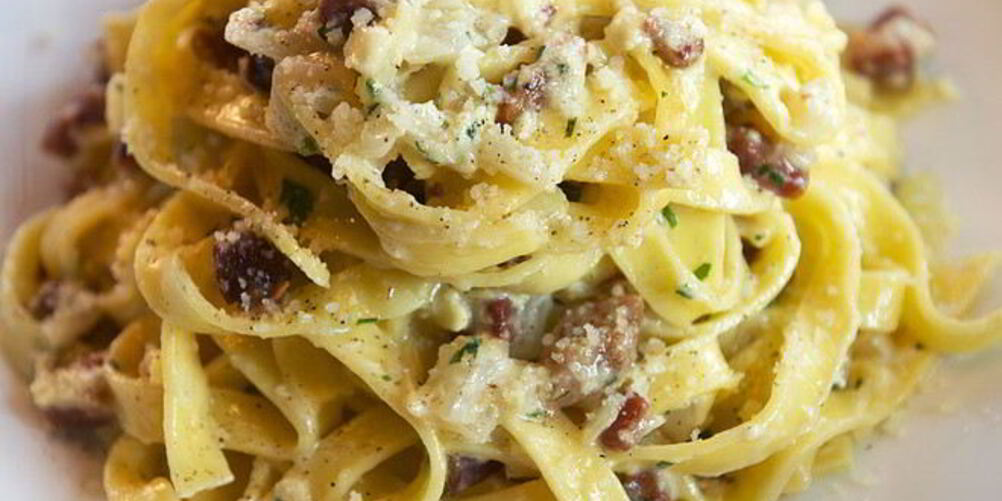 Рецепт лапши с грибами в сливочном соусе