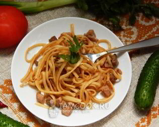 Лапша с мясом