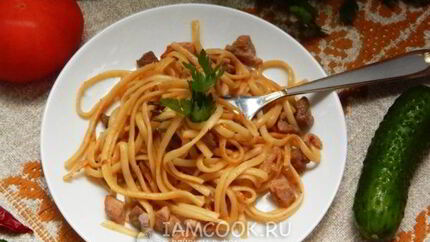 Лапша с мясом