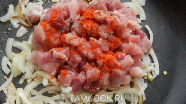 лапша с мясом