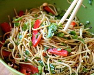 Лапша с овощами