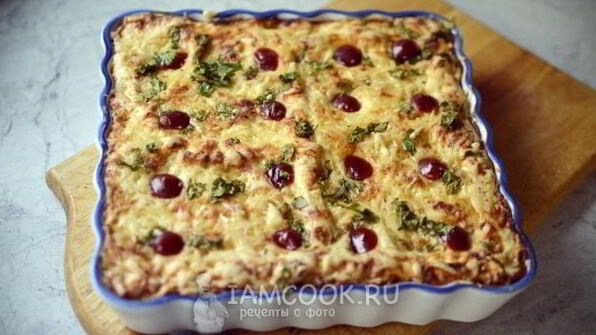 итальянская лазанья с комбинированным фаршем